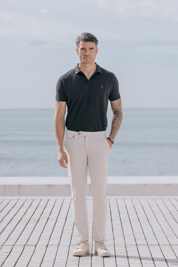 Celopman Polo B&aacute;sico negro