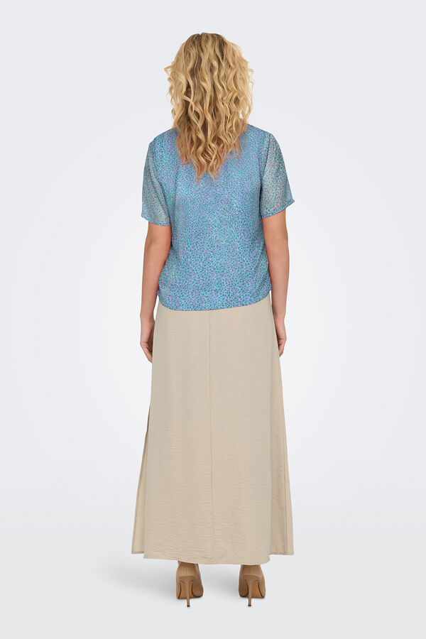 JDY Camisa manga curta estampada azul