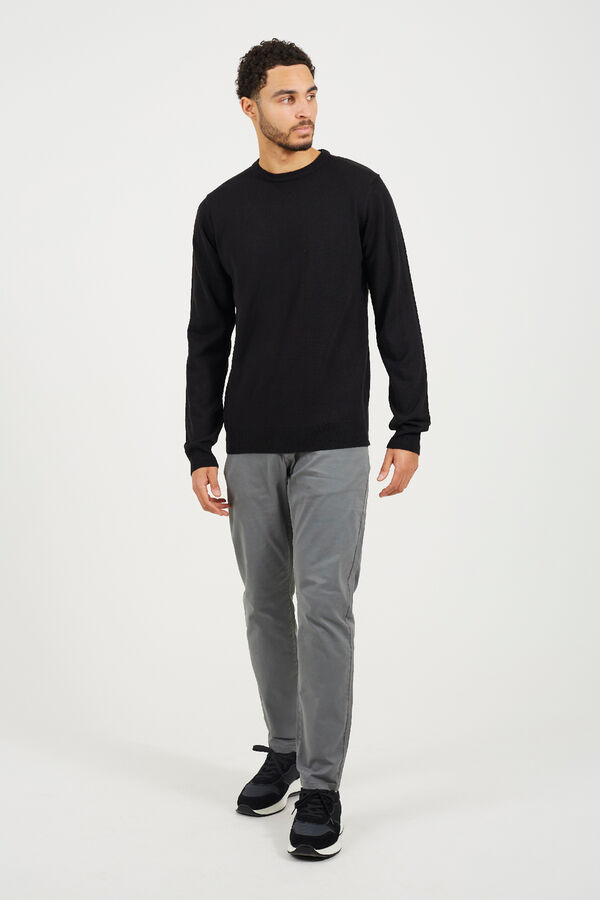 Brave Soul Jersey cuello redondo negro