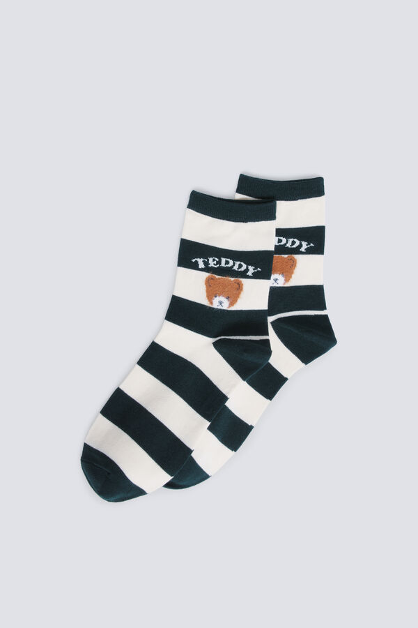 Springfield Meia de urso riscas verde