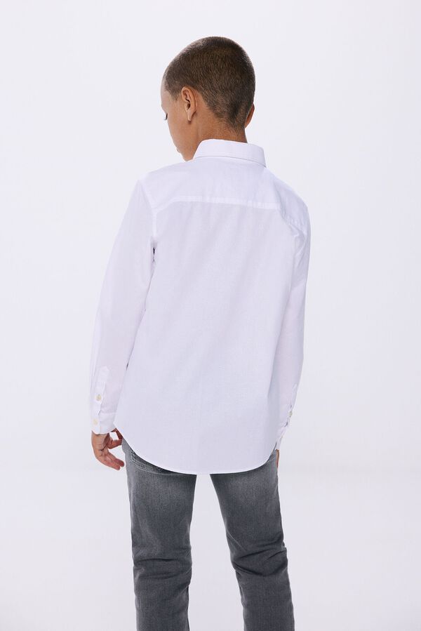 Springfield Kids Camisa pinpoint menino branco