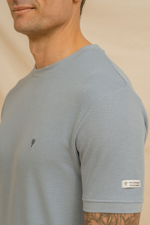 Celopman Camiseta cuadrill&eacute; azul