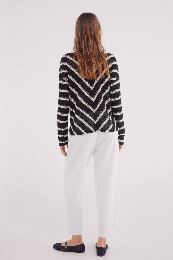 Springfield Pantalón jogger lyocell algodón blanco