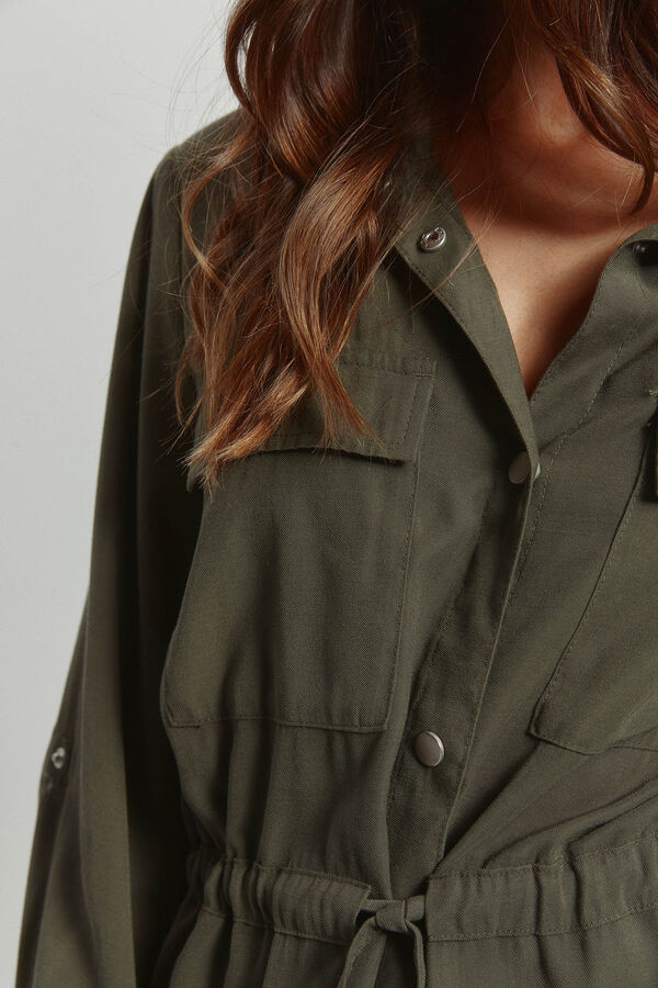 Only Casaco cargo cinzento