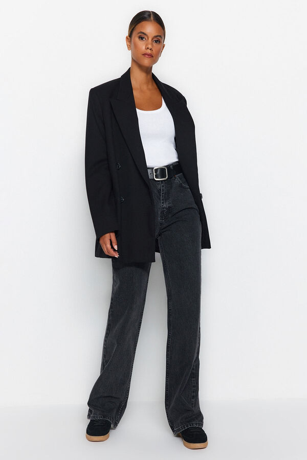 Trendyol Jeans regular de mujer gris