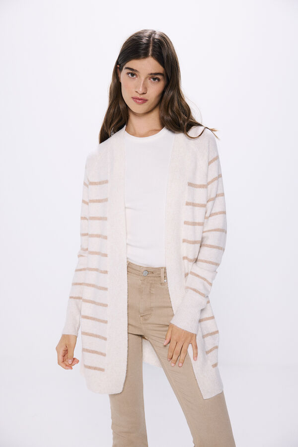 Springfield Cardigan largo abierto nude