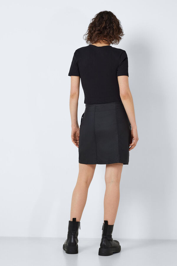 Noisy May T-shirt decote gota preto