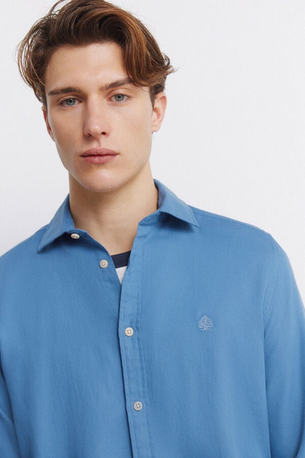 Springfield Camisa estructura azul