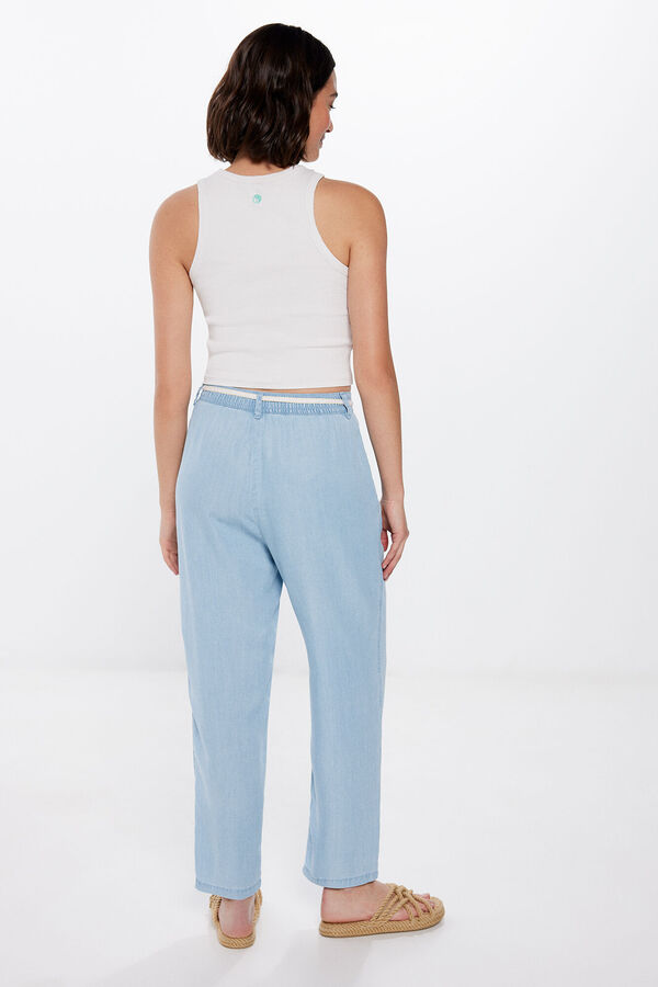 Springfield Pantal&oacute;n Chino Tencel azul