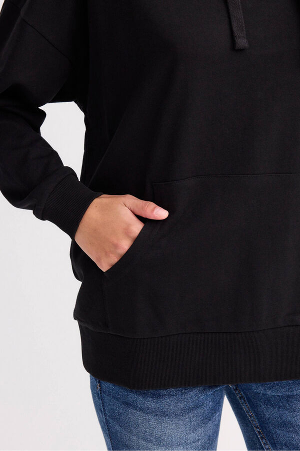 Inside Sweatshirt com bolso canguru e preto