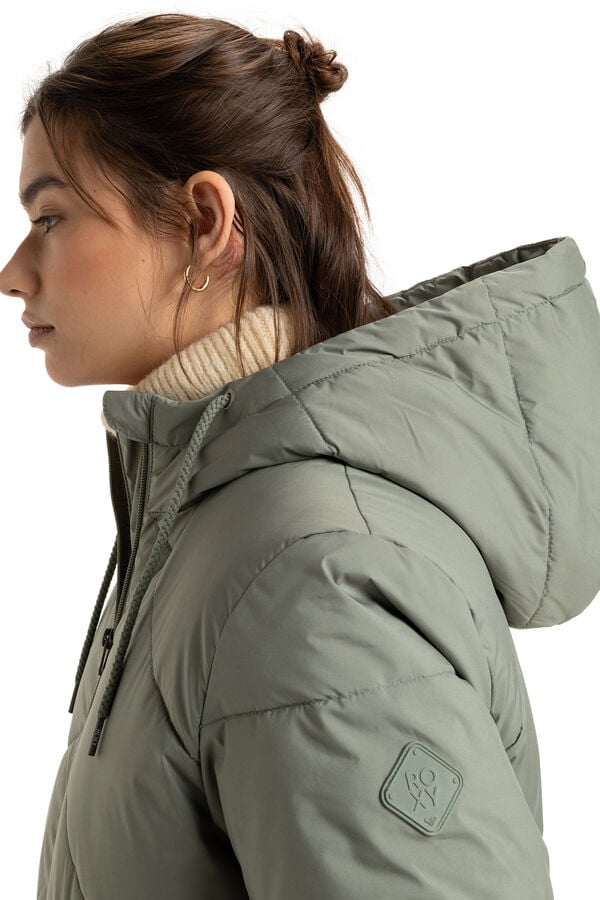 Roxy Casaco capuz com capuz feminina Better Weather bege