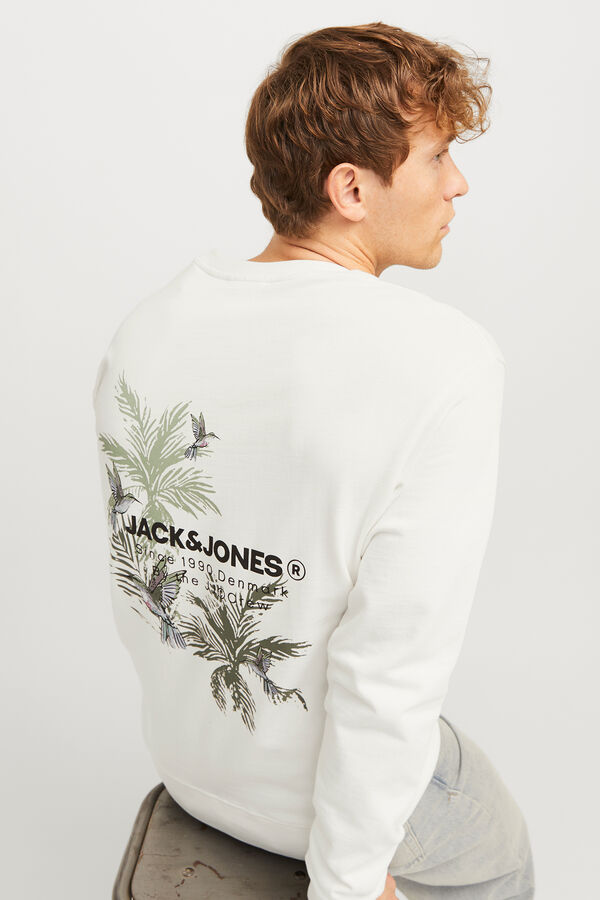 Jack & Jones Sudadera est&aacute;ndar fit blanco