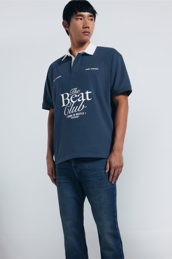 Springfield Jeans en knit denim sobretintado slim fit turquesa