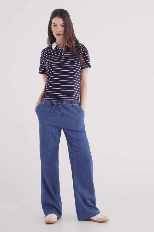 Springfield Polo cuello contraste azul