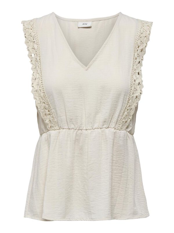 JDY Top renda p&eacute;plum cinzento