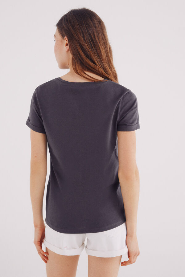 Springfield Camiseta gr&aacute;fica marinha cinzento