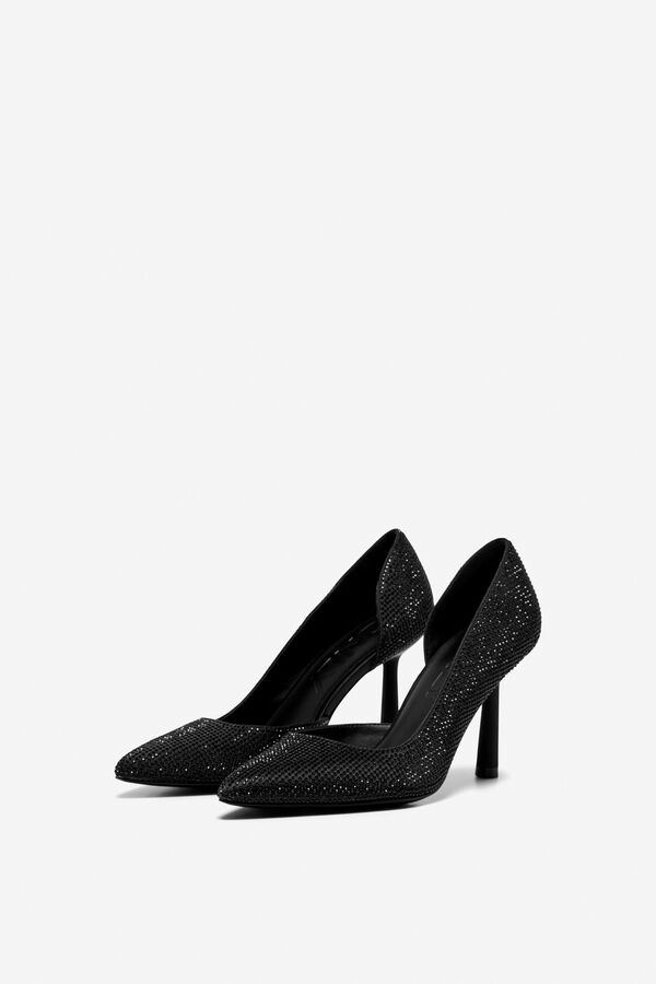 Only Zapato estileto brillante negro