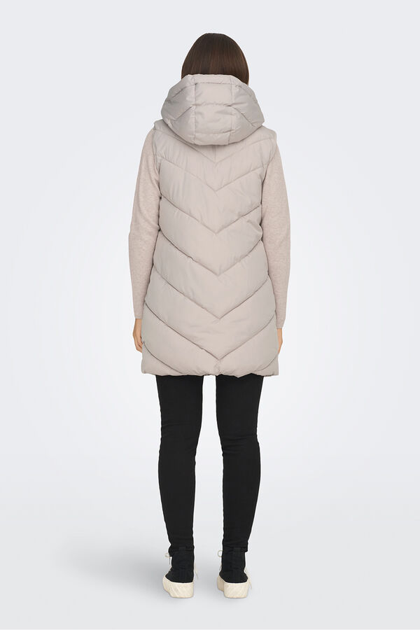 JDY Chaleco acolchado gris