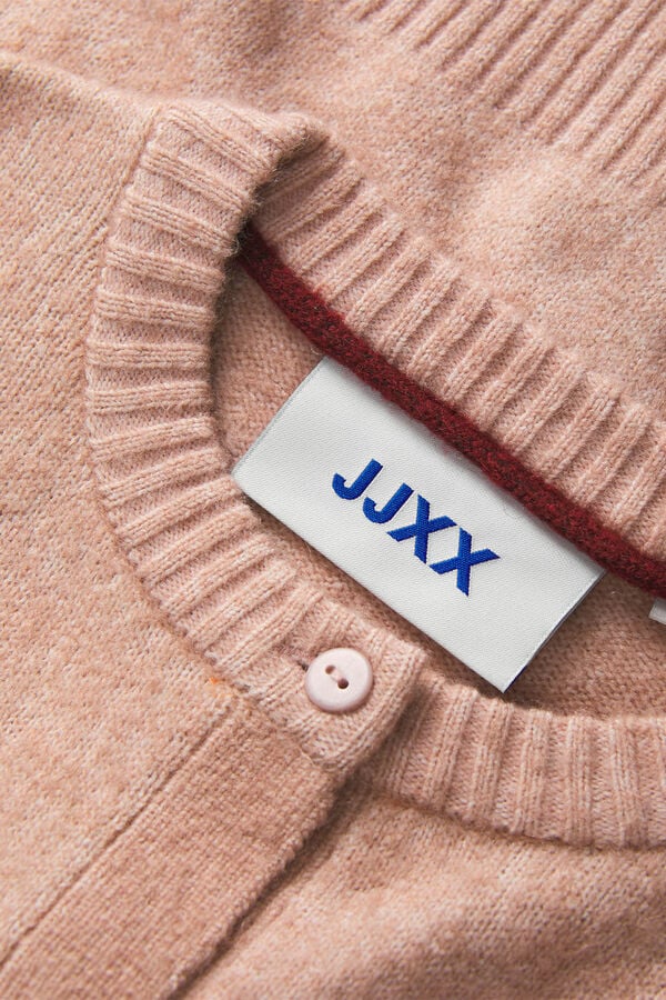 Jack & Jones Cardigan de malha com bot&otilde;es rosa
