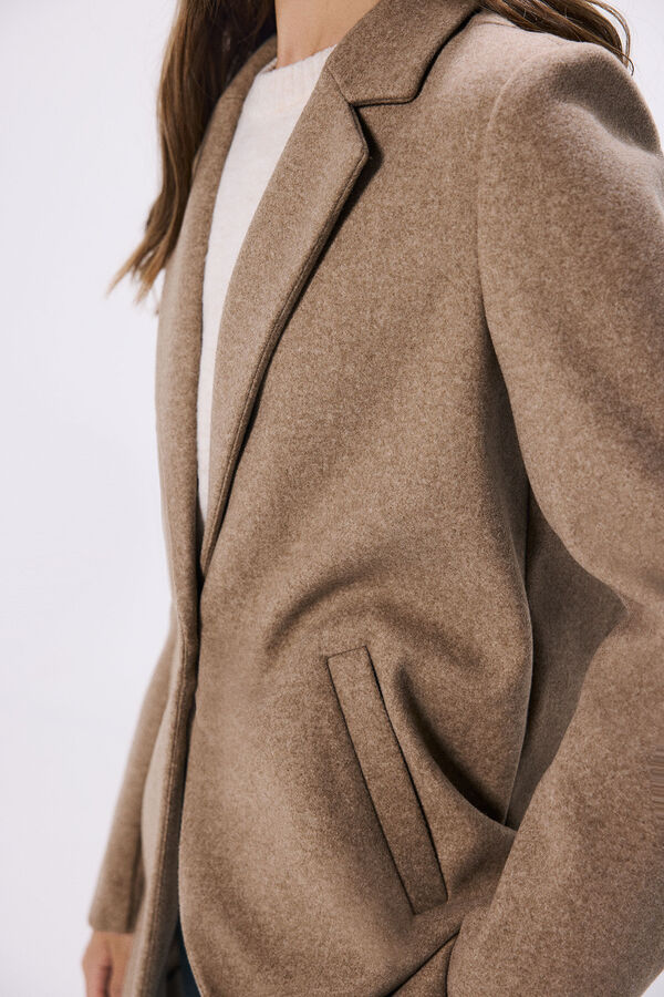 Springfield Abrigo recto solapa nude