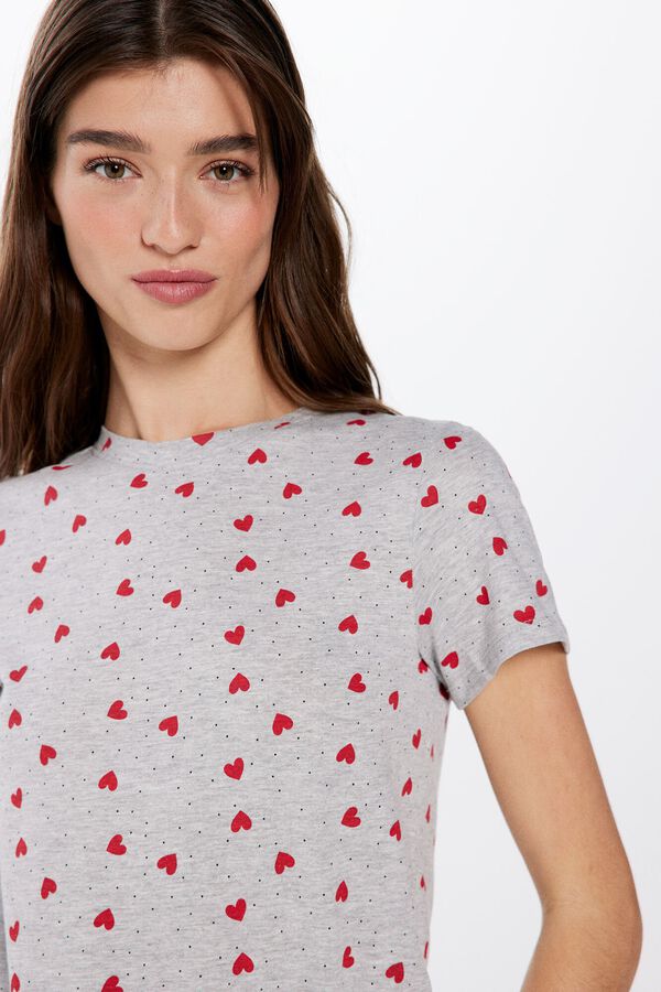 Springfield T-shirt estampada cinzento