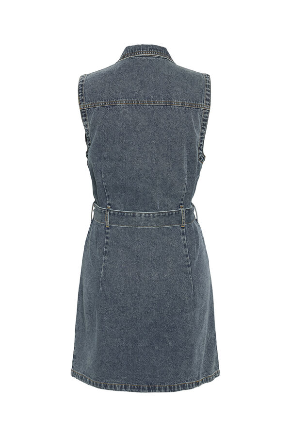 Noisy May Vestido vaquero camisero manga sisa azul