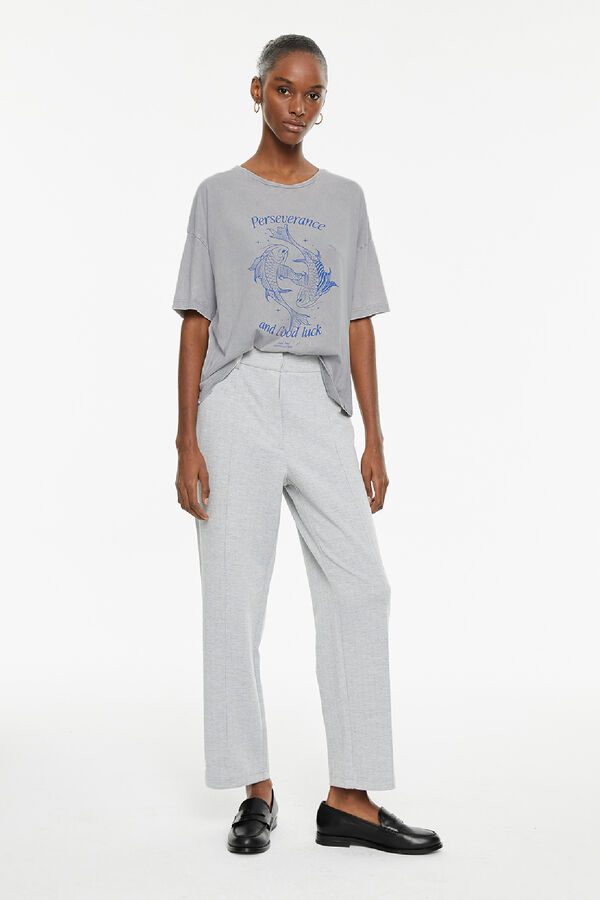 System Action Camisola de manga curta cinzento