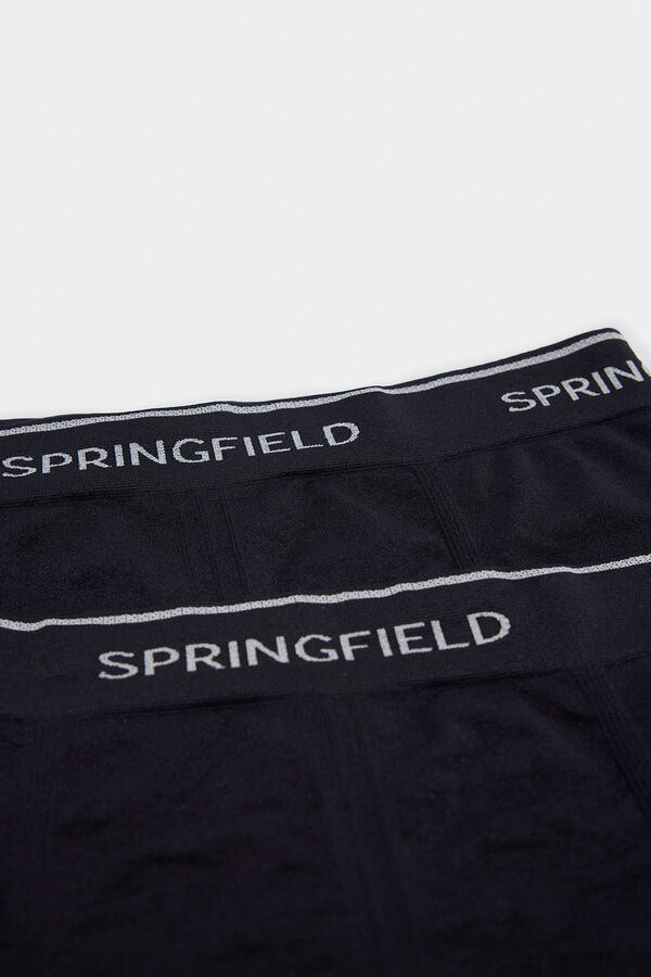 Springfield Pack 2 boxers básicos sin costuras negro