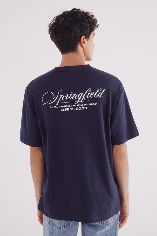 Springfield Camiseta Springfield Life is Good azul