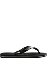 Havaianas Chinelos de dedo rasos de borracha preto
