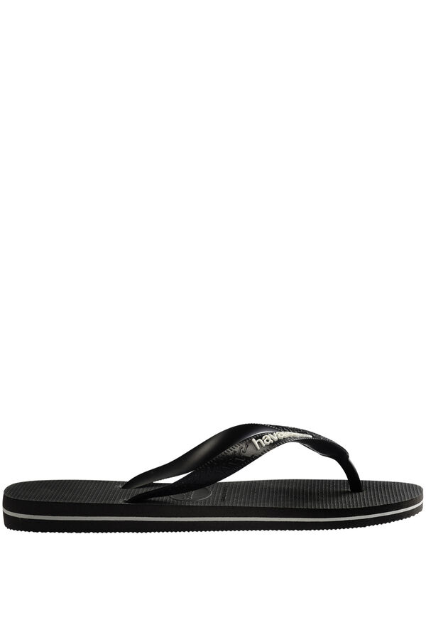 Havaianas Chinelos de dedo rasos de borracha preto