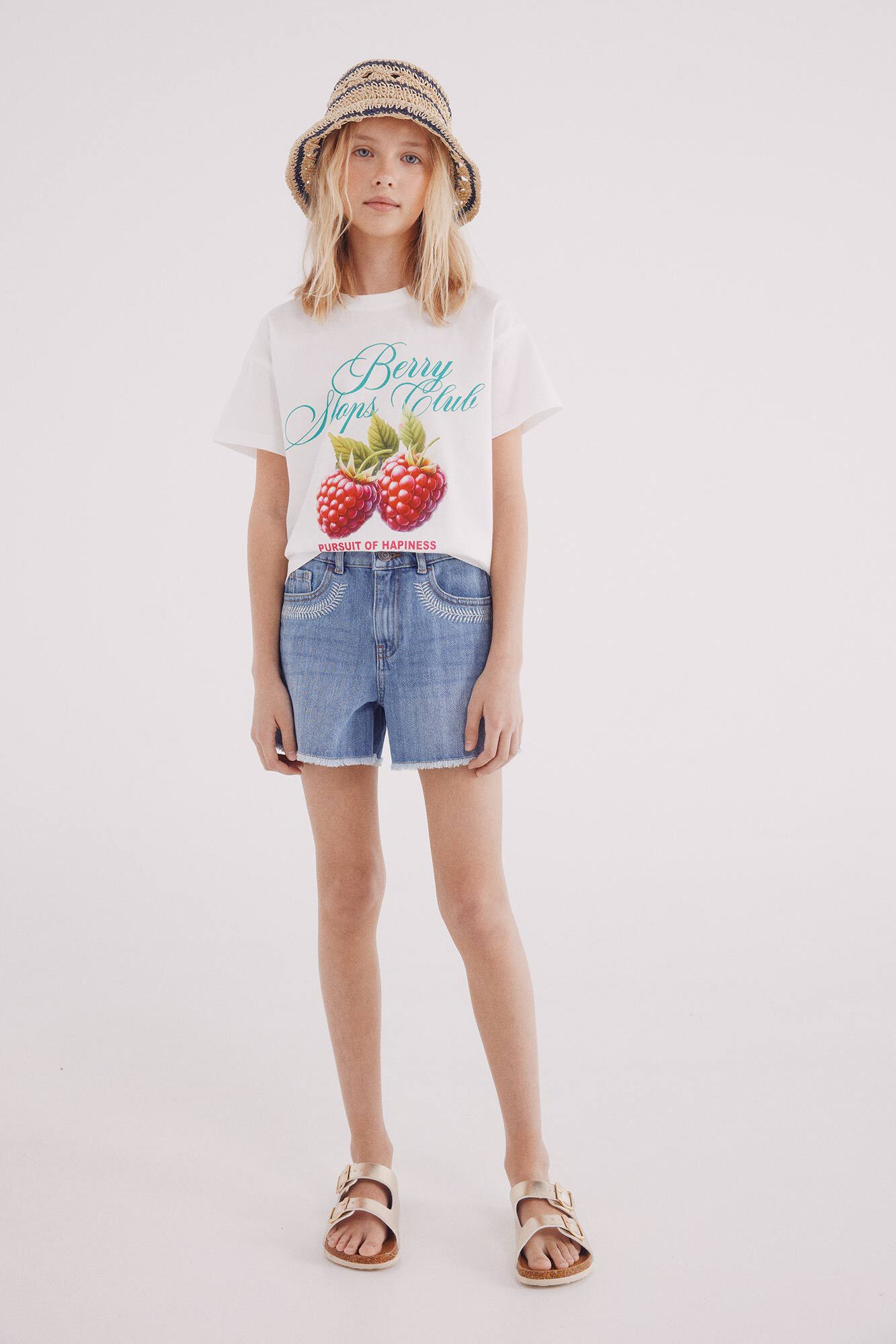 Springfield Kids Short denim bordado etnico ni&ntilde;a