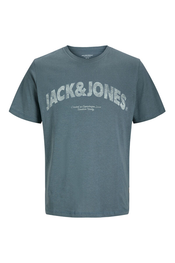 Jack & Jones Camiseta regular fit estampada gris