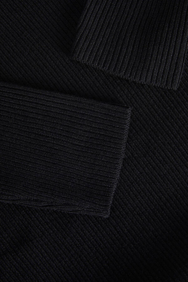 Jack & Jones Vestido de punto mini de mujer manga larga negro