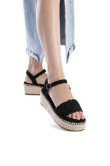 XTI Sand&aacute;lia Feminina   preto