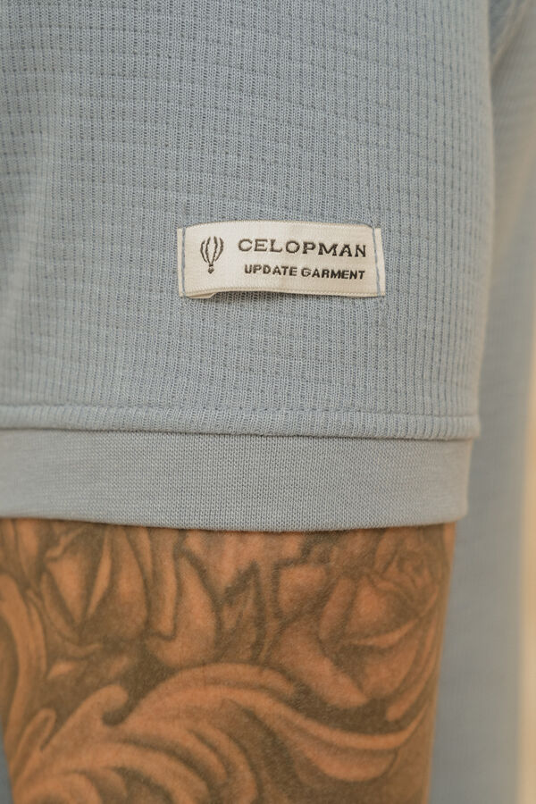 Celopman Camiseta cuadrill&eacute; azul