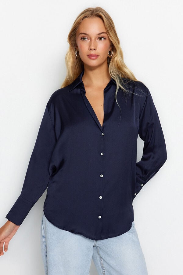 Trendyol Blusa oversize azul