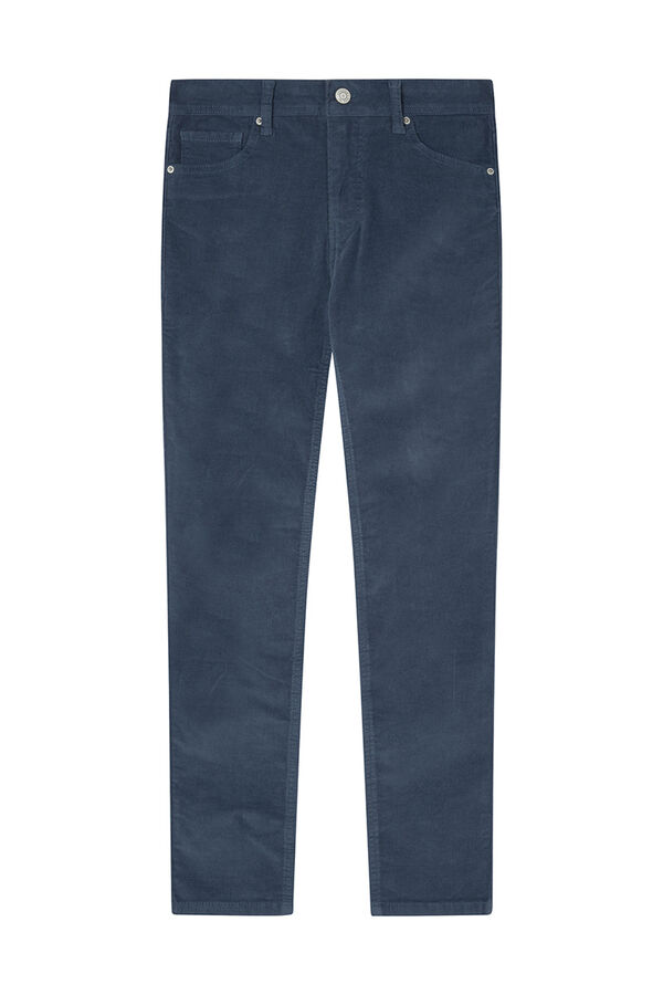 Springfield Pantalones slim pana azul