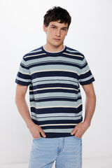 Springfield Camisola manga curtas riscas azul