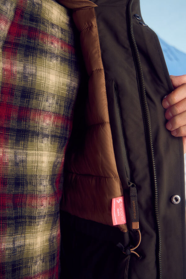 Springfield Parka acolchoada t&eacute;rmica bege