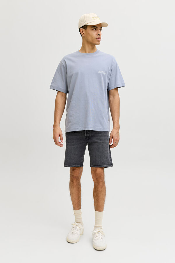 Jack & Jones Bermuda regular stone wash preto