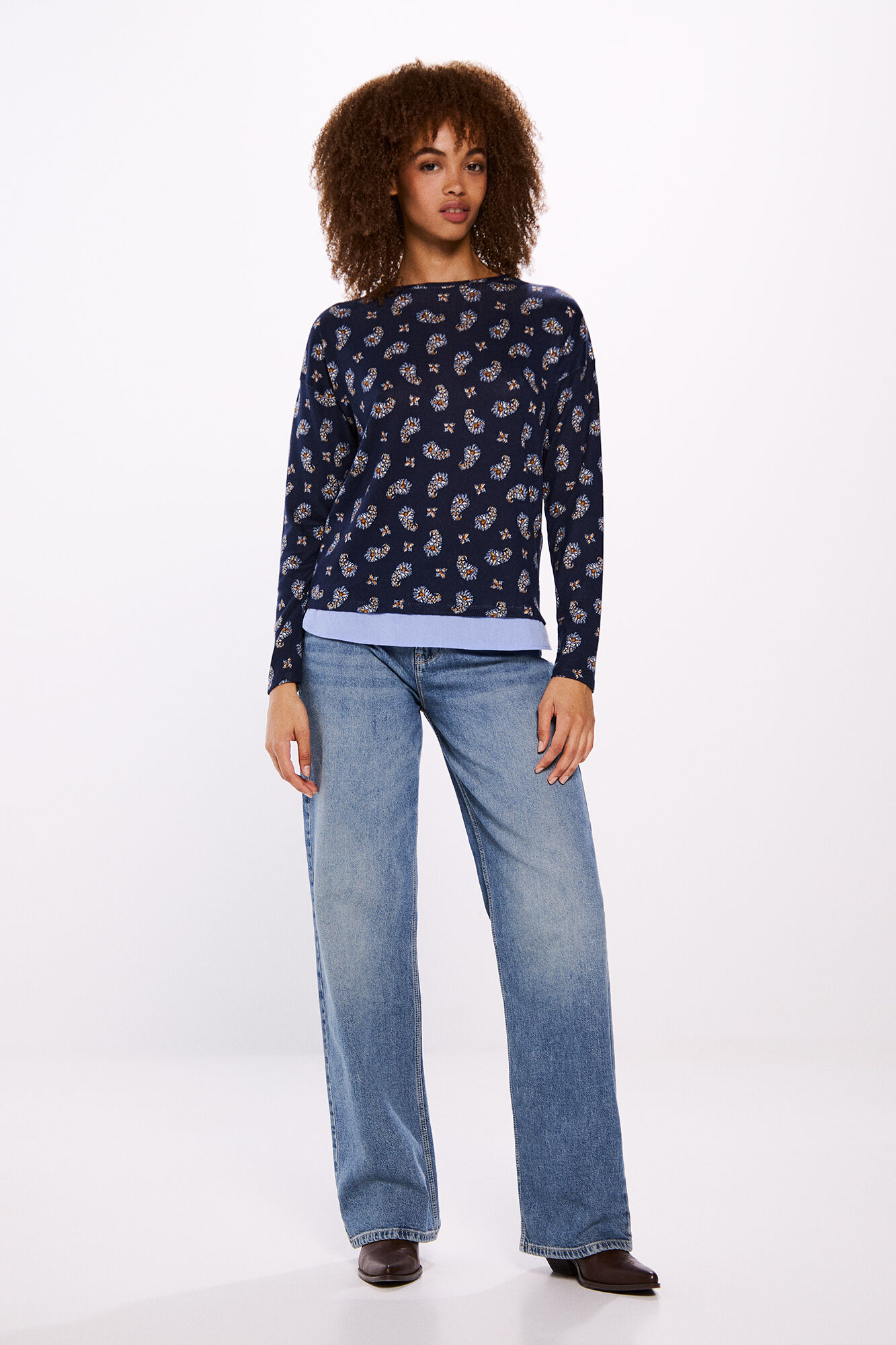 Springfield Camiseta estampada combinada