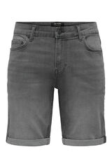 Only & Sons Bermuda vaquera gris