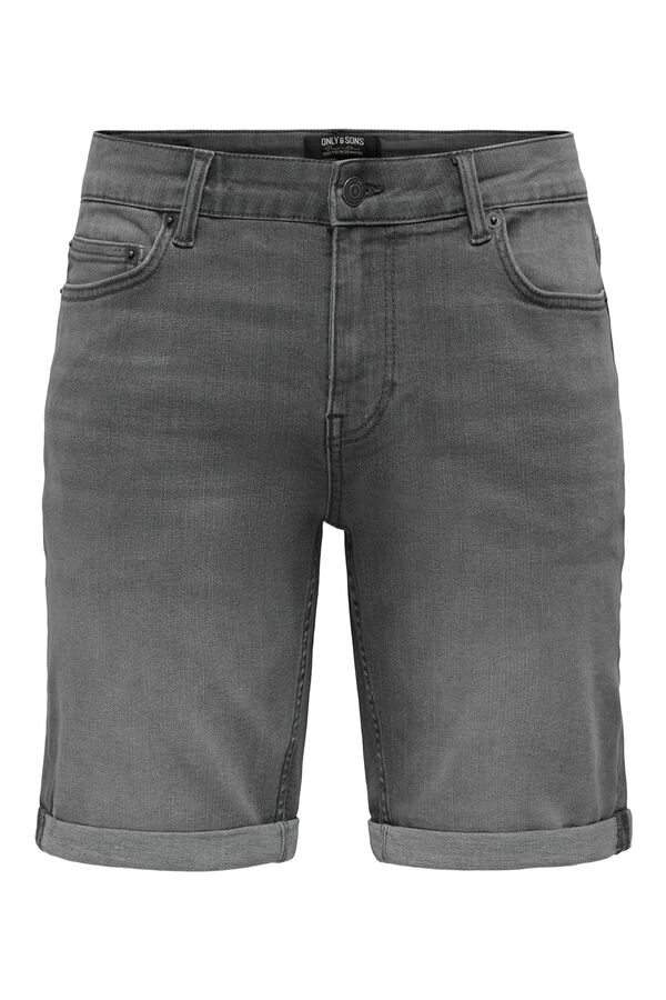 Only & Sons Bermuda vaquera gris