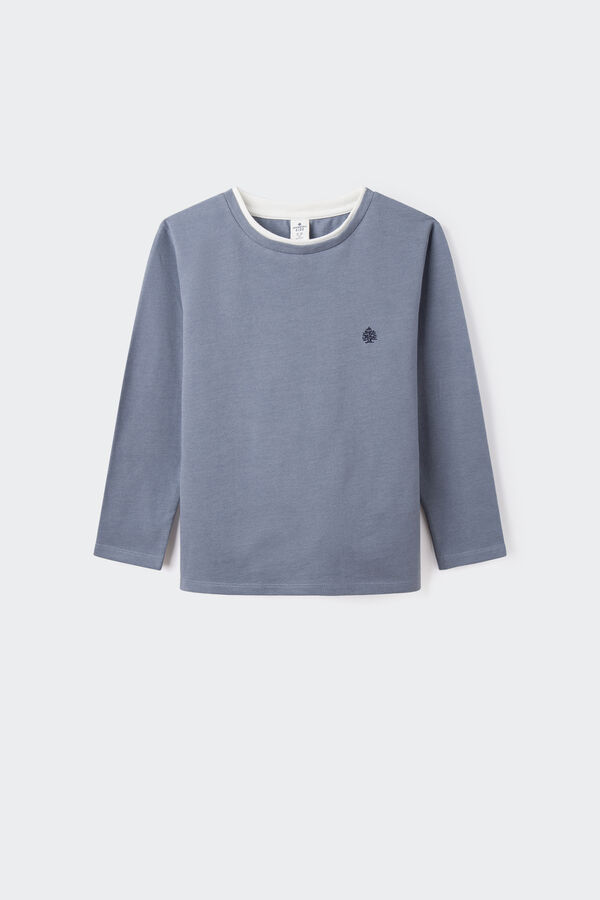 Springfield Kids Camiseta cuello doble ni&ntilde;o azul