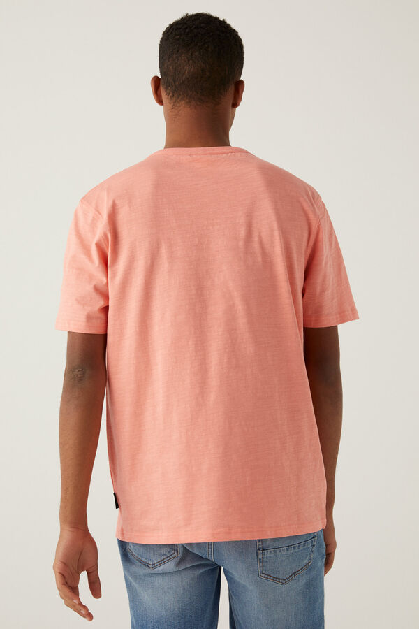 Springfield Camiseta lavada rosa