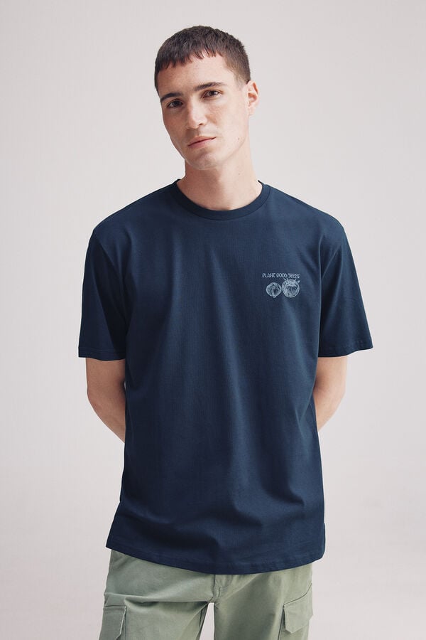 Springfield camiseta plante boas sementes azul