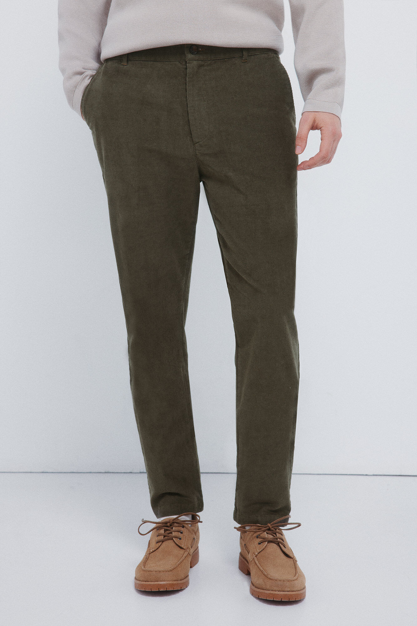 Springfield Pantal&oacute;n chino micro pana slim fit
