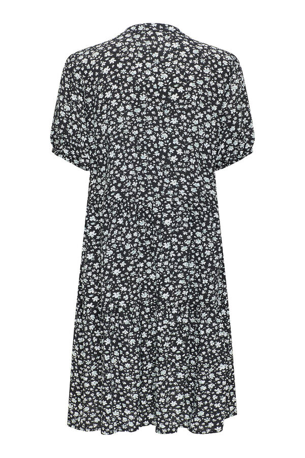 Only Vestido curto estampado verde