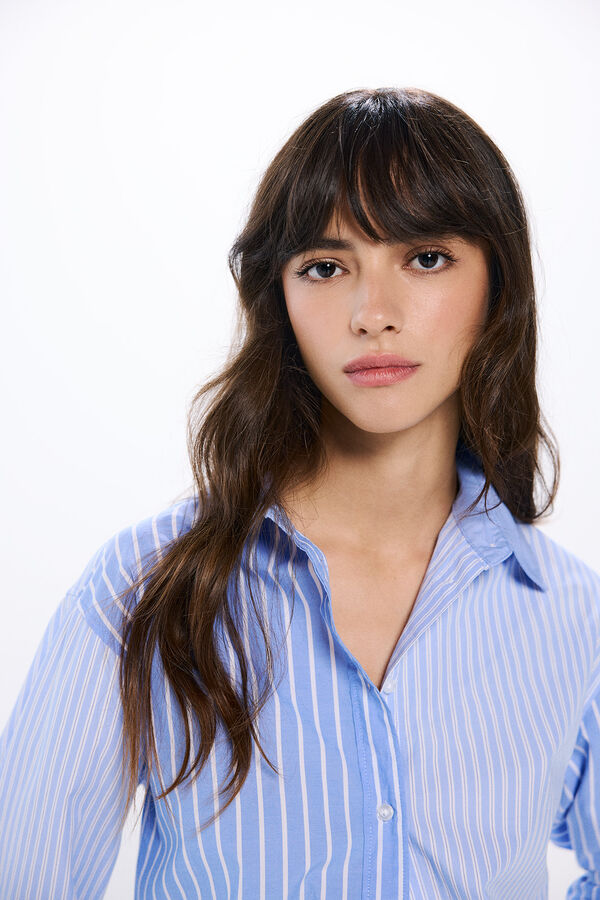 Springfield Camisa oversized riscas azul